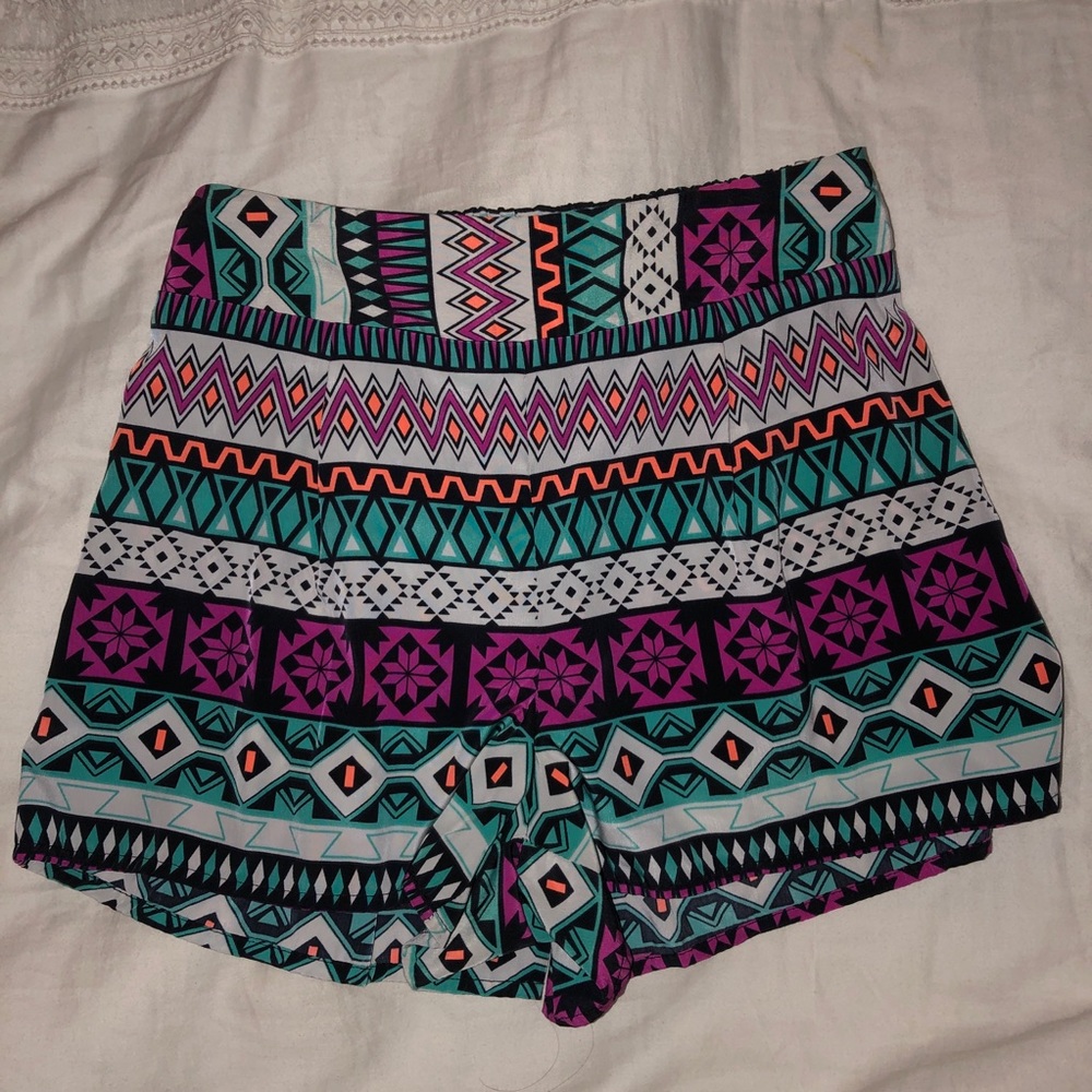 Charlotte Russe Tribal Print Flowy Shorts